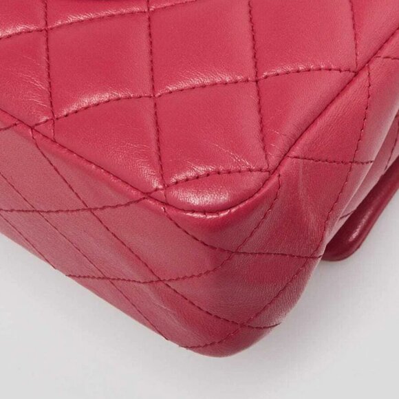 Chanel Pink Quilted Lambskin Leather Classic Medium Double Flap Bag - Picture 4 of 10